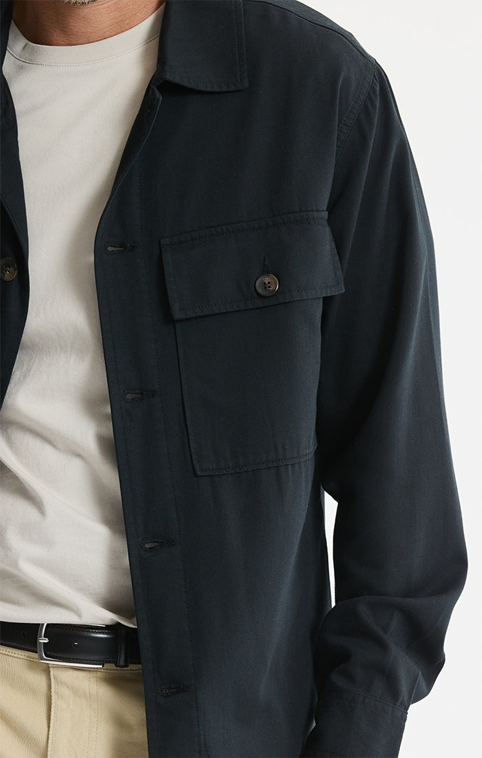 Rayon Lyocell Military Shirt Jacket