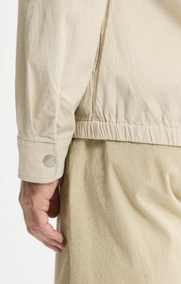 Cotton Silk Blend Zip Jacket