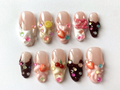 Customizable Birthday-Themed Press On Nails Set | Age Option - Colorful and Fun Nail Art Designs | Cute Birthday Nails | OB222S