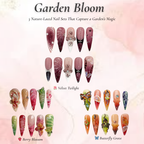 Garden Bloom Nail Bundle | 3 Nature-Inspired Press On Sets | Velvet. Berry. Butterfly Designs| OB102L