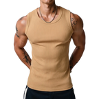 Men's Wide Strap Ribbed Tank Top