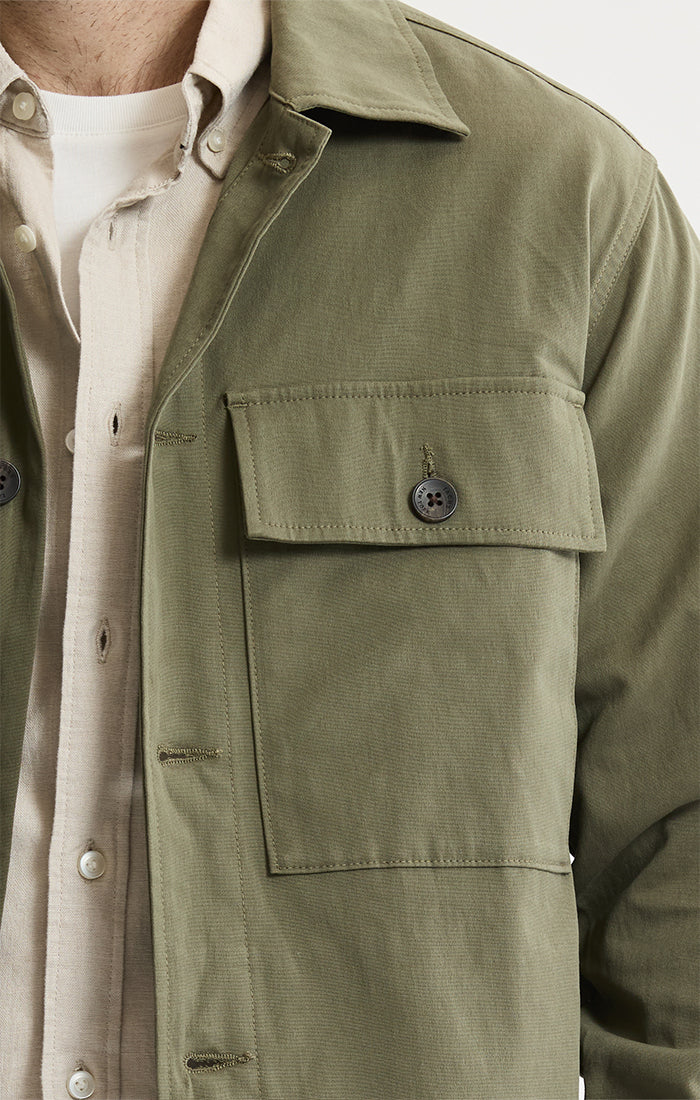 Stretch Utility Overshirt Jacket