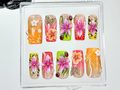 Tropical Bloom Press On Nails | Bright Summer Nail Art | Tropical Vibes Press Ons | Handmade Summer Fake nails | Luxury Nails | OB960YC