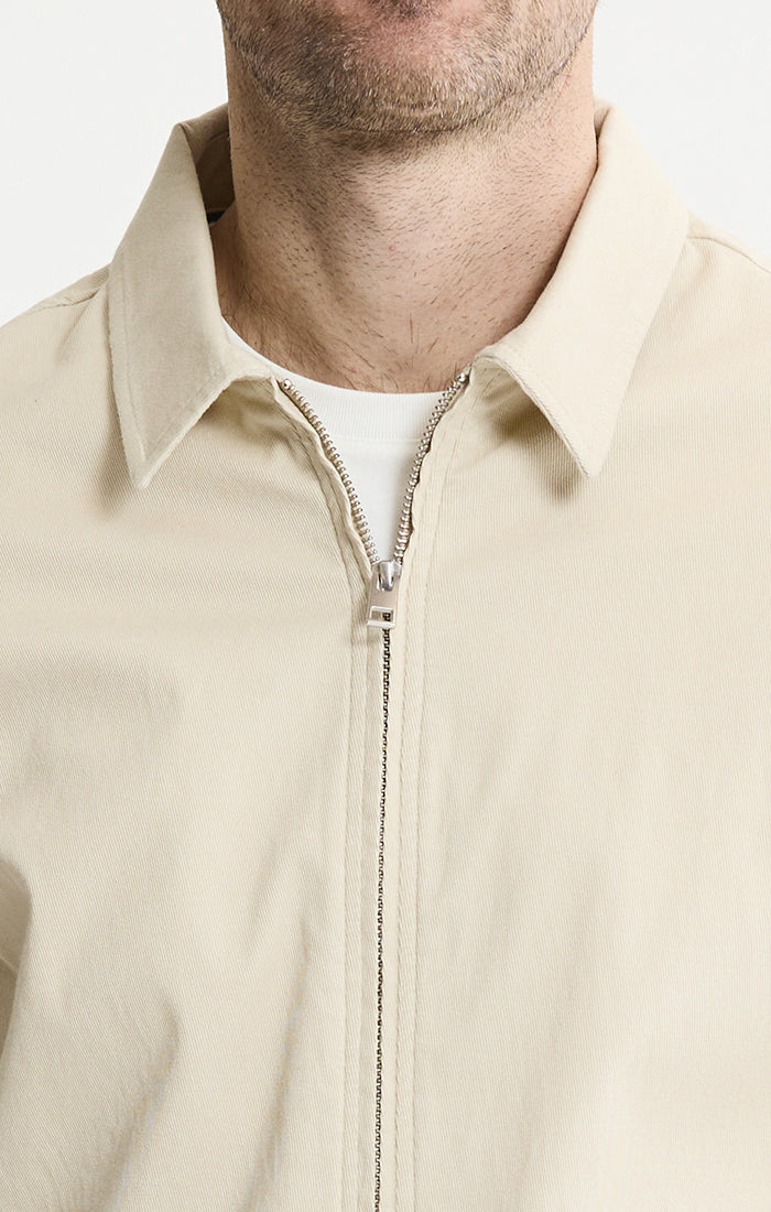 Cotton Silk Blend Zip Jacket