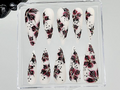 Black Red Flower Press On Nails |Gothic Floral Fantasy Nail Art |Handmade Dark Nails |OB888YC