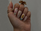 Pink Pastel Christmas Press On Nails | Pastel | Gingerbread & Candy Cane Nails | Pink Christmas Press Ons | Cute Festive Design | OB218HC