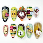 3D Fruit & Bug Gel Press-On Nails