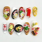 3D Ramen Noodle Press-On Nails - Ramen Noodle 3D Press On Nails