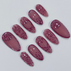 Chrome Empress Press On Nails| Handmade 3D False Nails| Edgy Nails for Birthday Party Holiday.Vacation . Gift for Her OB797L