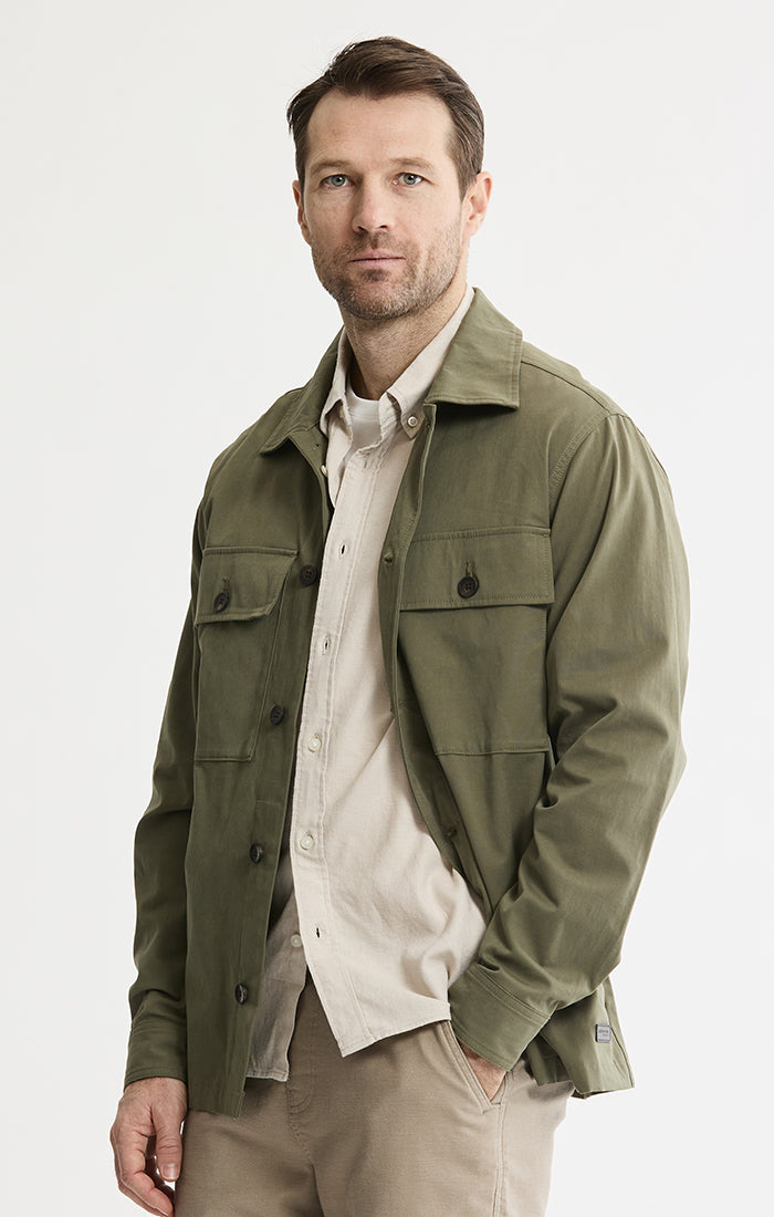 Stretch Utility Overshirt Jacket