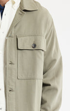 Rayon Lyocell Military Shirt Jacket