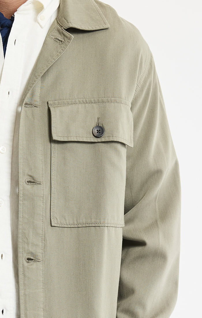 Rayon Lyocell Military Shirt Jacket