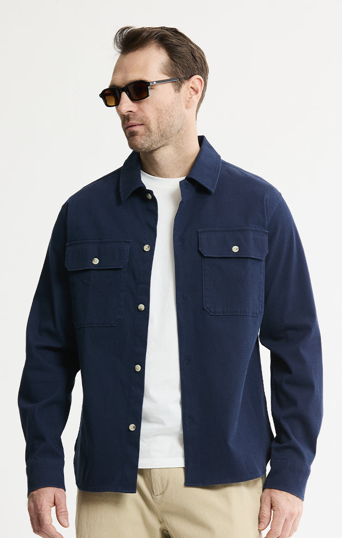 Cotton Silk Blend Overshirt