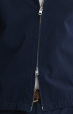 Cotton Silk Blend Zip Jacket