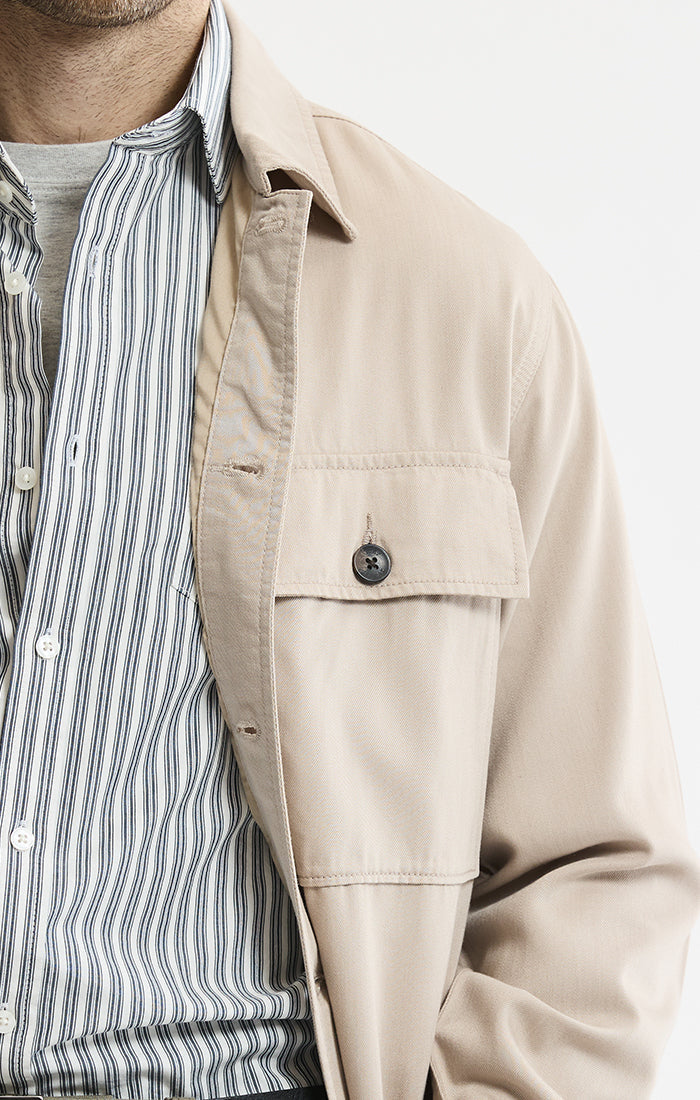 Rayon Lyocell Military Shirt Jacket