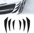 Pack-6 Car Spoiler Canards Kit, Universal Auto Front Bumper Lip Splitter, Body Anti-Collision Diffuser, Exterior Soft Rubber Decorative Stickers (Glossy Black)