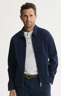 Cotton Silk Blend Zip Jacket