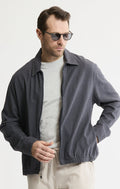 Linen Blend Zip Jacket