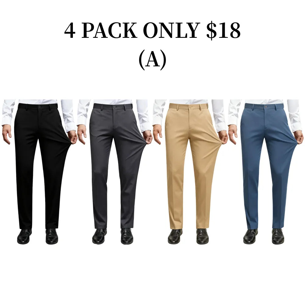 🔥Men's Stretch Golf Dress Pants🔥8-Pack - All Colors Included, Only $25.98
