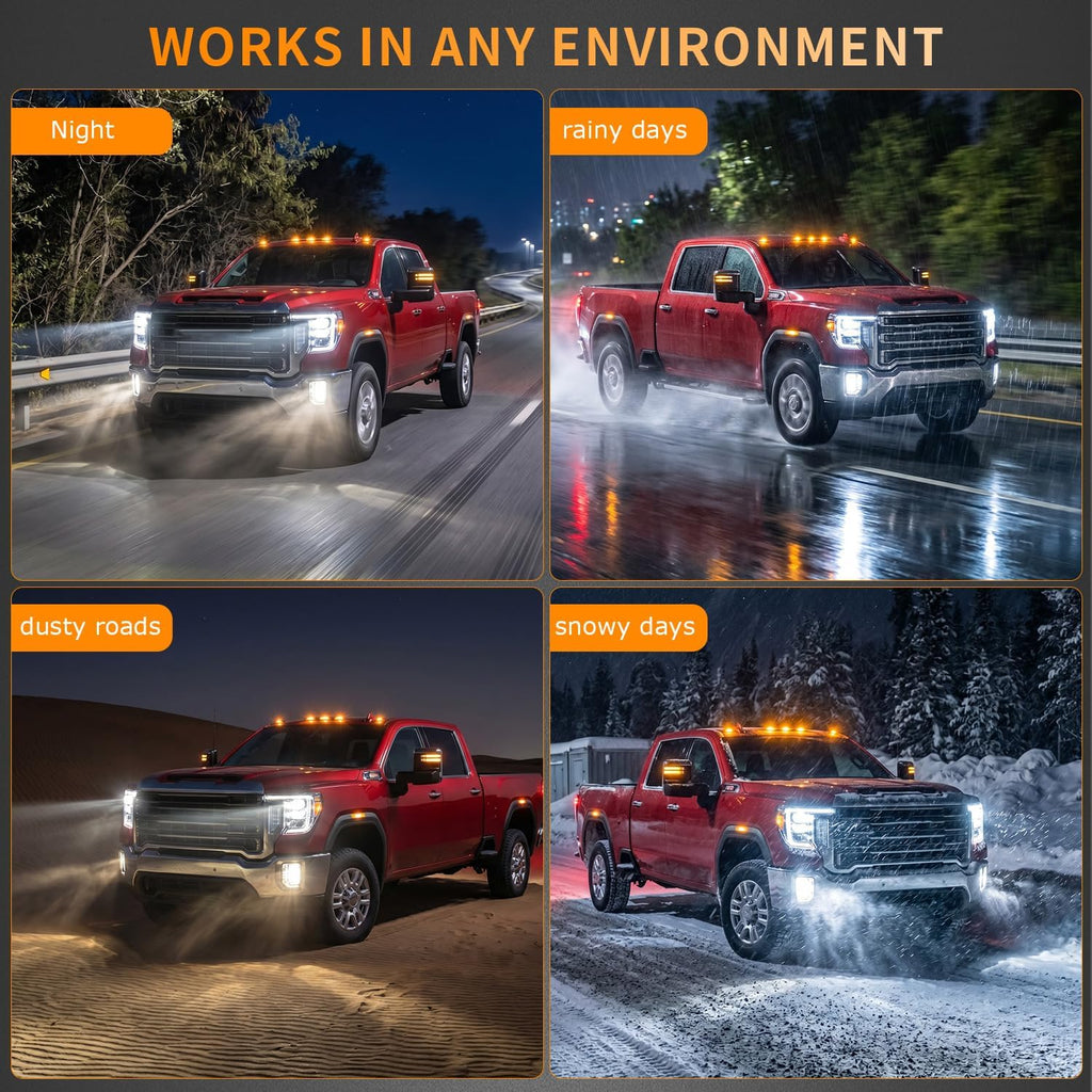 Auto Fog All Lights Mod Harness Compatible with GMC Sierra/Chevy Silverado 1500, 2500 3500 HD 2024-2026 Fog Light Always On – With Intellibeam, High Beams & Auto Headlamps On, Plug Play