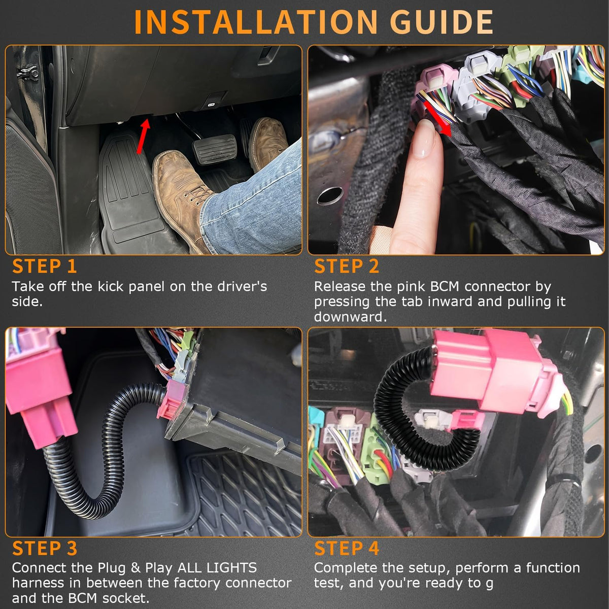 Auto Fog All Lights Mod Harness Compatible with GMC Sierra/Chevy Silverado 1500, 2500 3500 HD 2024-2026 Fog Light Always On – With Intellibeam, High Beams & Auto Headlamps On, Plug Play