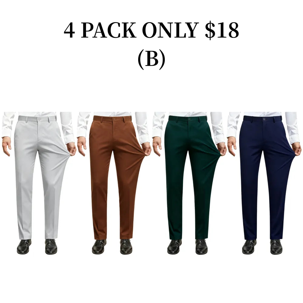 🔥Men's Stretch Golf Dress Pants🔥8-Pack - All Colors Included, Only $25.98