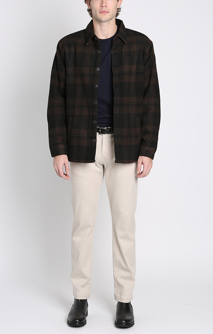 Yates Wool Blend Sherpa Lined Shirt Jacket