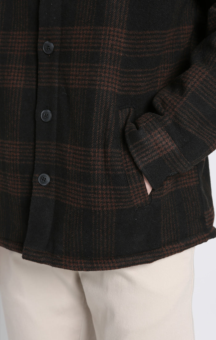 Yates Wool Blend Sherpa Lined Shirt Jacket