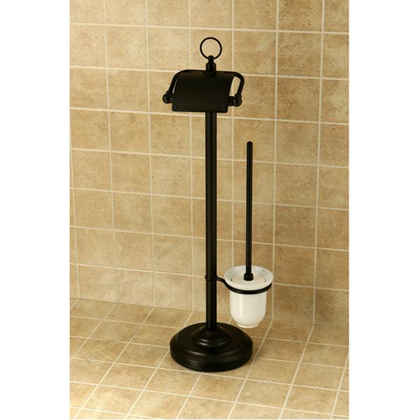 Kingston Brass Vintage Pedestal Toilet Paper and Brush Holder