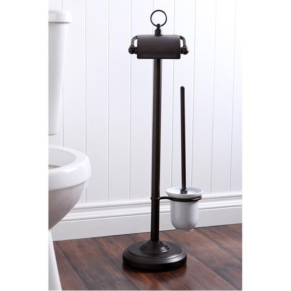 Kingston Brass Vintage Pedestal Toilet Paper and Brush Holder