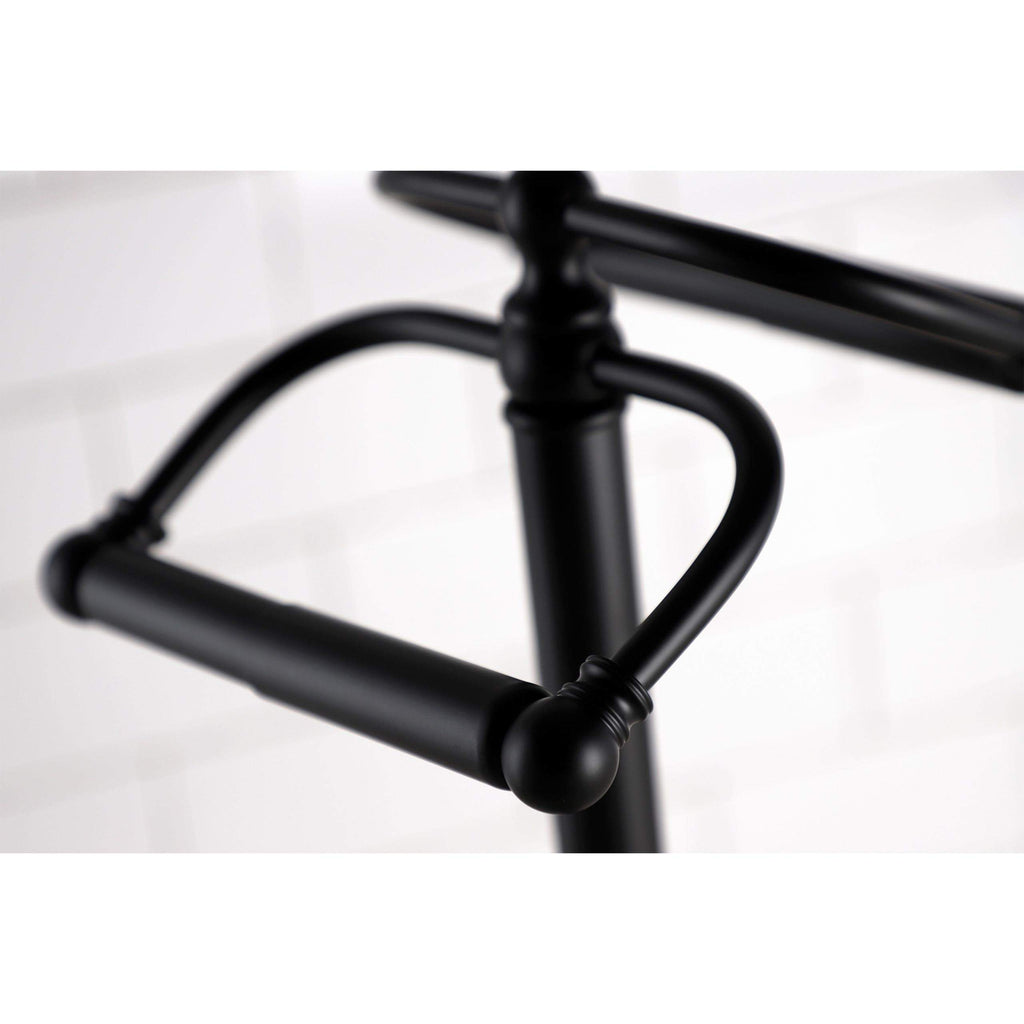 Kingston Brass Vintage Freestanding Double Roll Toilet Paper Holder in Matte Black