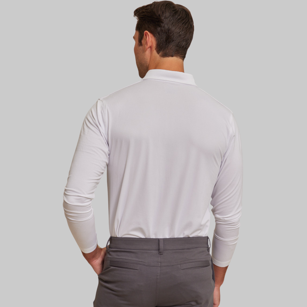 The Voyager - Performance LS Polo - White