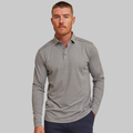 The Voyager - Performance LS Polo - Light Grey Heather
