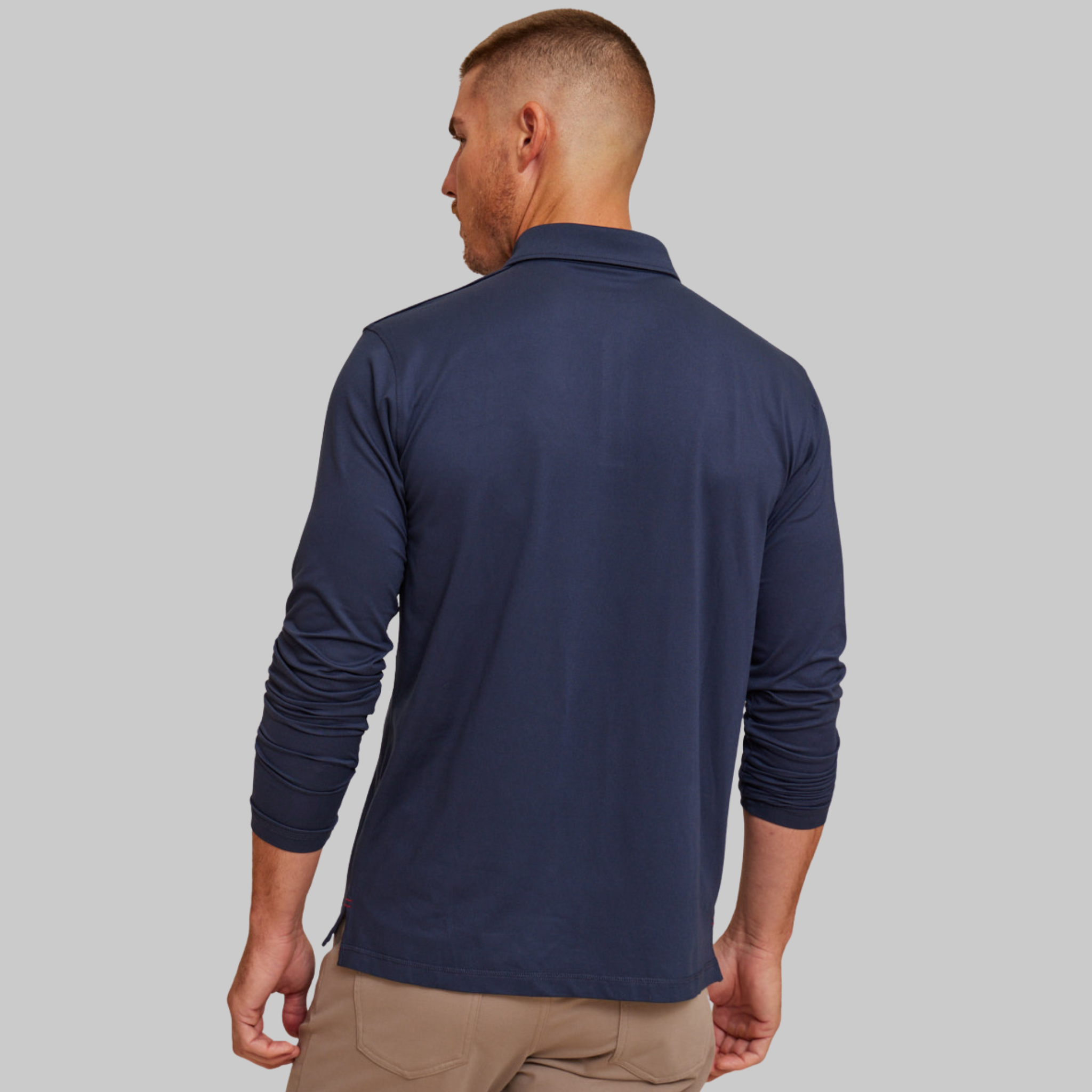 The Voyager - Performance LS Polo - Navy