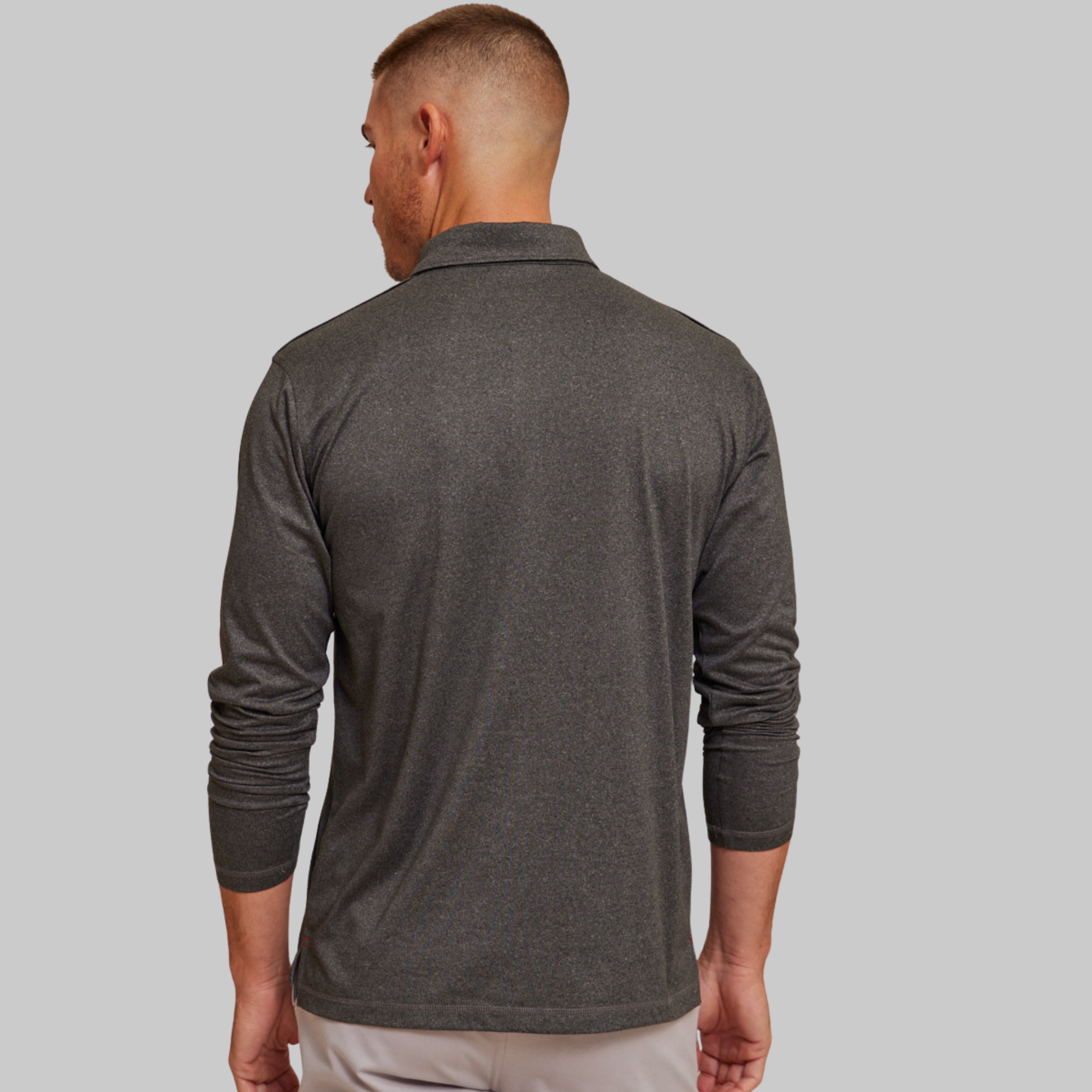 The Voyager - Performance LS Polo - Onyx Heather