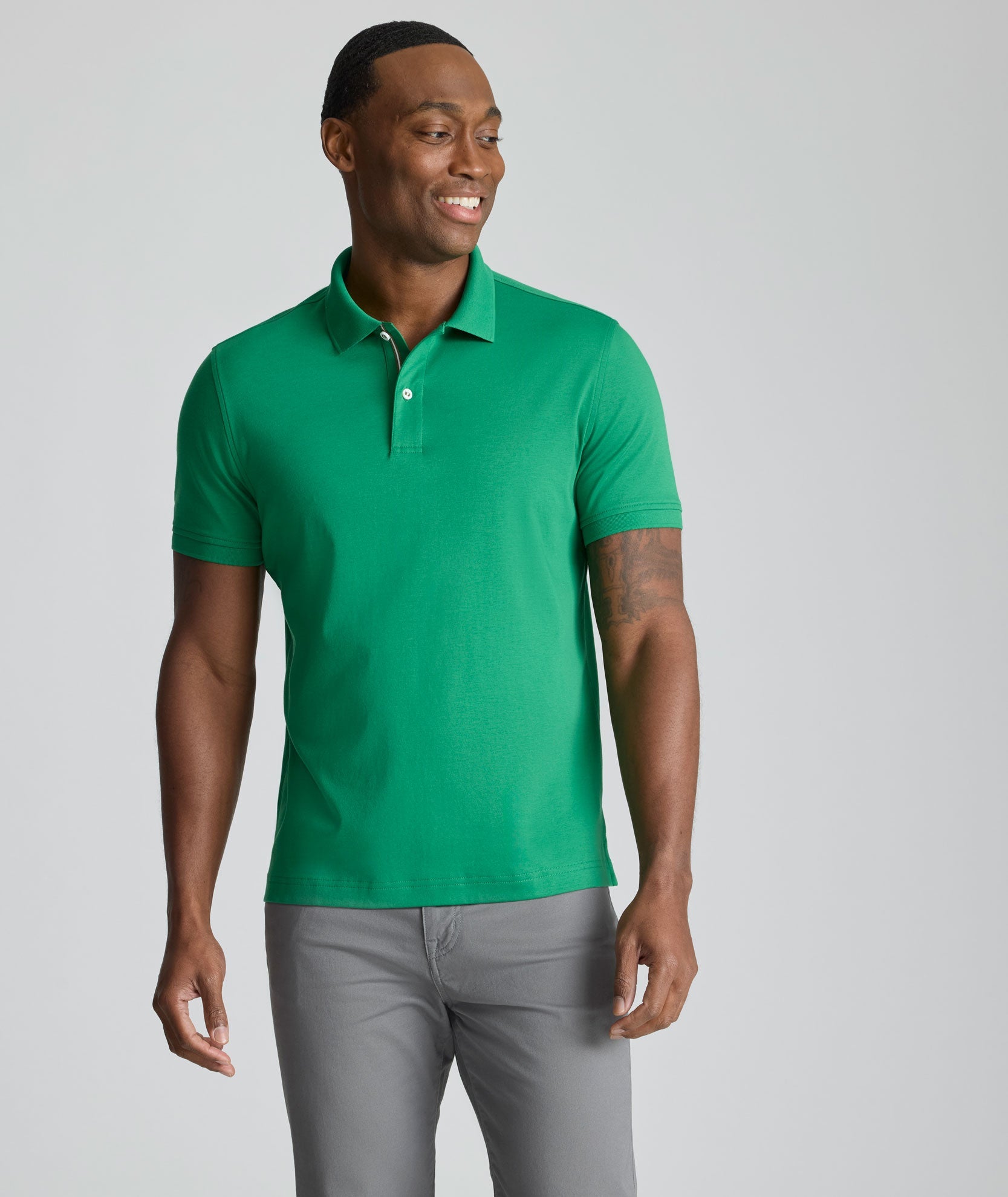 Wrinkle-Free Damaschino Polo