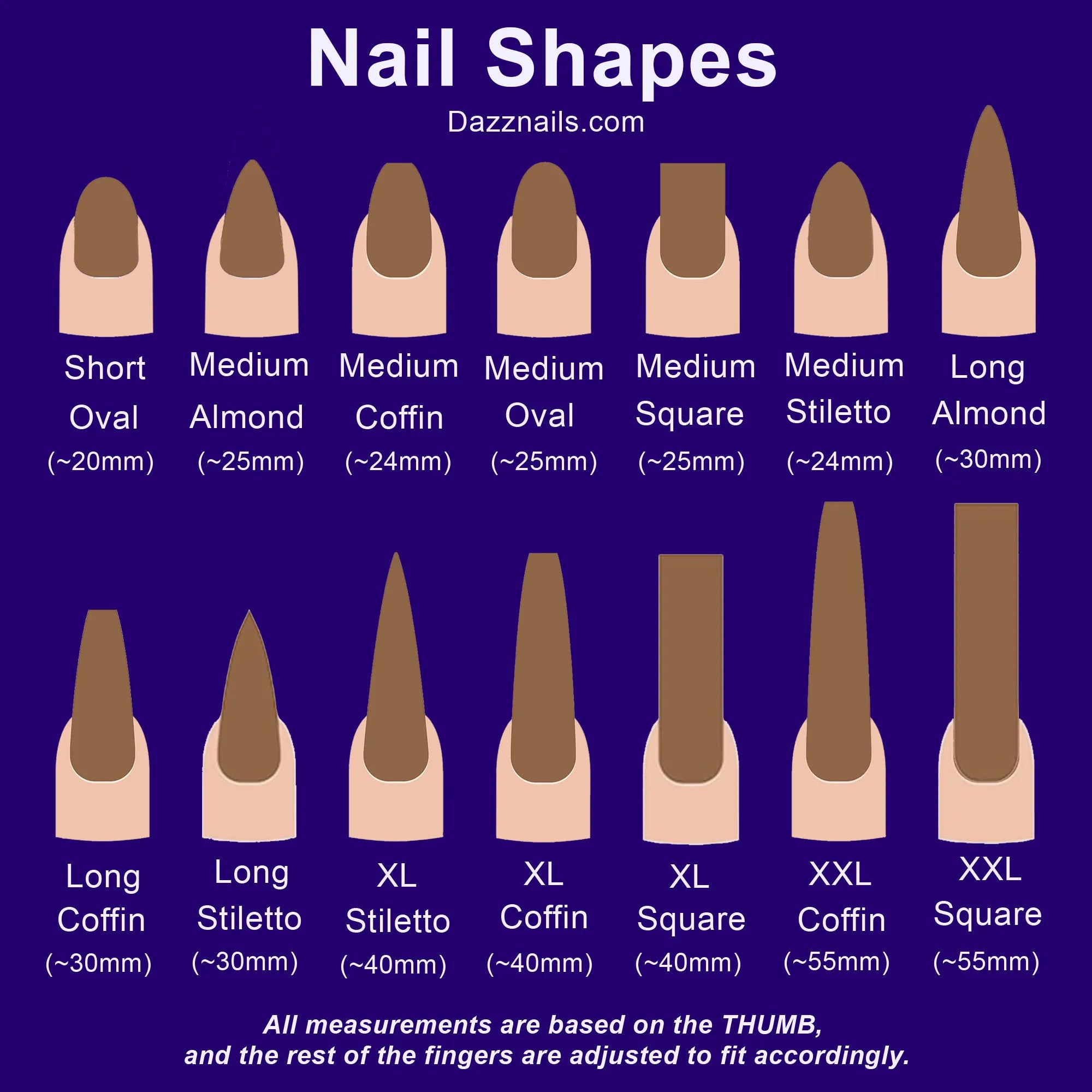 Glitter Dark Night Handmade Press on Nails - Reusable Fingernails B50