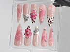 Leopard French Tip Press On Nails | OB66L