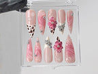 Leopard French Tip Press On Nails | OB66L