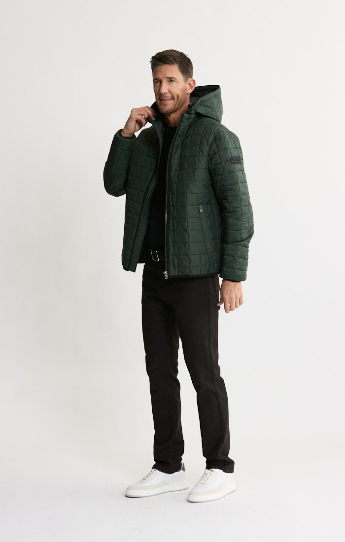 Light Quilted Hooded Puffer Jacket