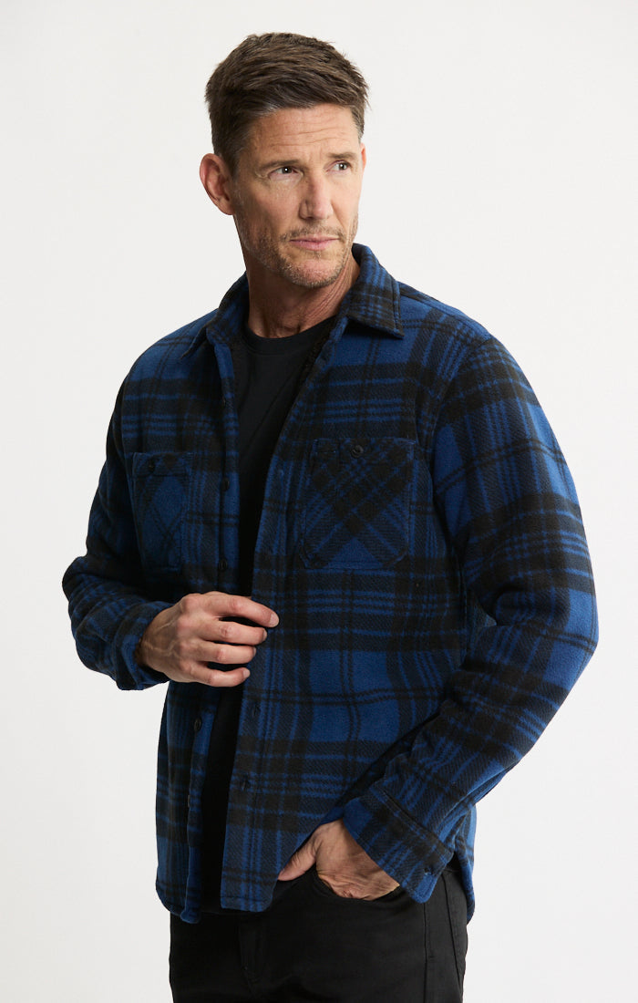Sherpa Bonded Polar Fleece Shirt Jacket