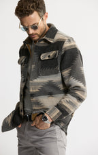 Unlined Wool Blend Overshirt