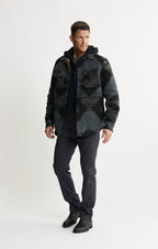 Sherpa Lined Wool Blend Shirt Jacket
