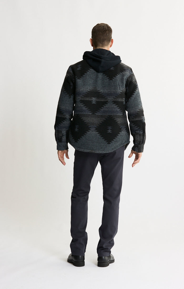 Sherpa Lined Wool Blend Shirt Jacket