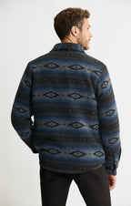 Sherpa Lined Wool Blend Shirt Jacket