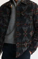 Sherpa Lined Wool Blend Shirt Jacket