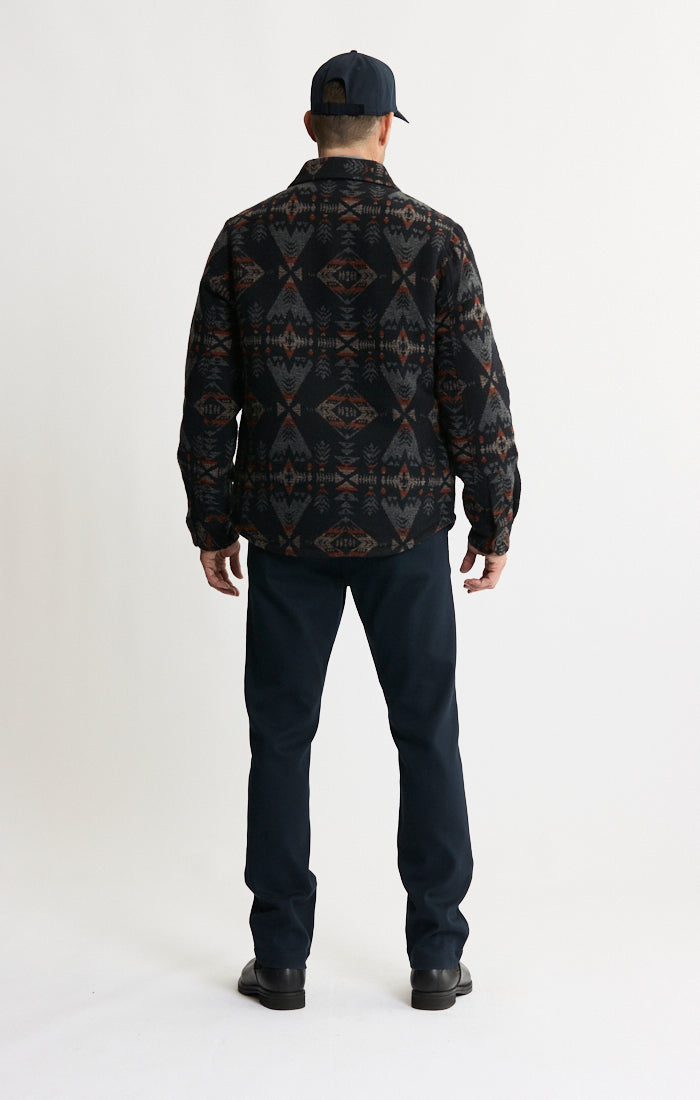 Sherpa Lined Wool Blend Shirt Jacket