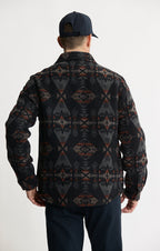Sherpa Lined Wool Blend Shirt Jacket