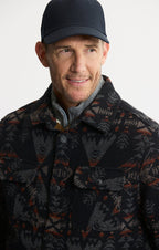 Sherpa Lined Wool Blend Shirt Jacket