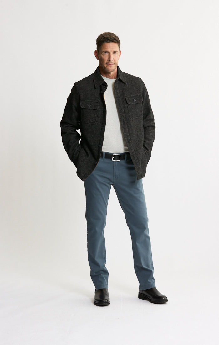 Sherpa Lined Wool Blend Shirt Jacket